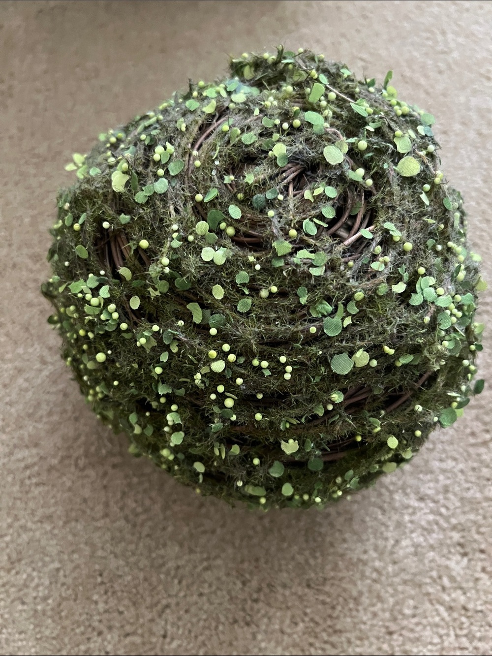Artificial Moss Decorative Orb - Green (2)